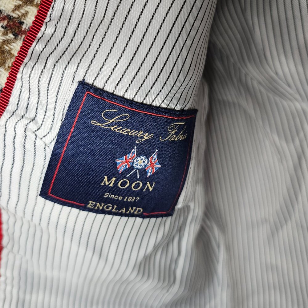 Brooks Brothers Red Fleece Moon plaid houndstooth Blazer Golden Sheep - Picture 7 of 12